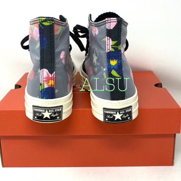 Converse Chuck 70 High Black Multi Canvas Casual Women's Sneakers Size 168260C - Picture 3 of 9